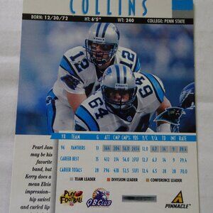 Kerry Collins 1997 Pinnacle Football Trading Card #11 with Collins as Elvis